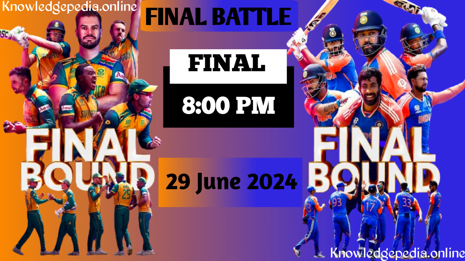 India vs South Africa T20 World Cup 2024 Final